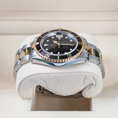 Rolex Submariner 16613 Black Dial Two-Tone Oyster Steel Buckle Watch - Image 3