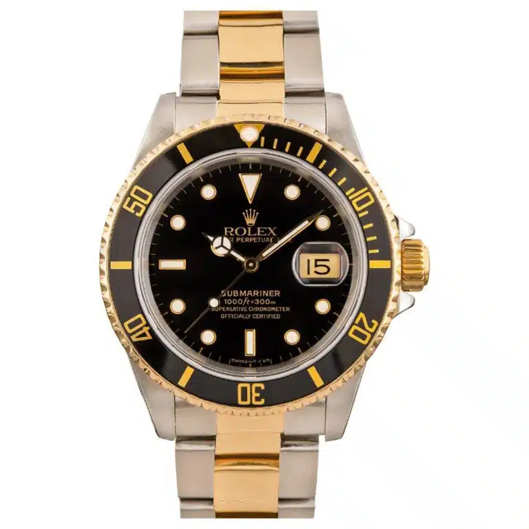 Rolex Submariner 16613 Black Dial Two-Tone Oyster Steel Buckle Watch