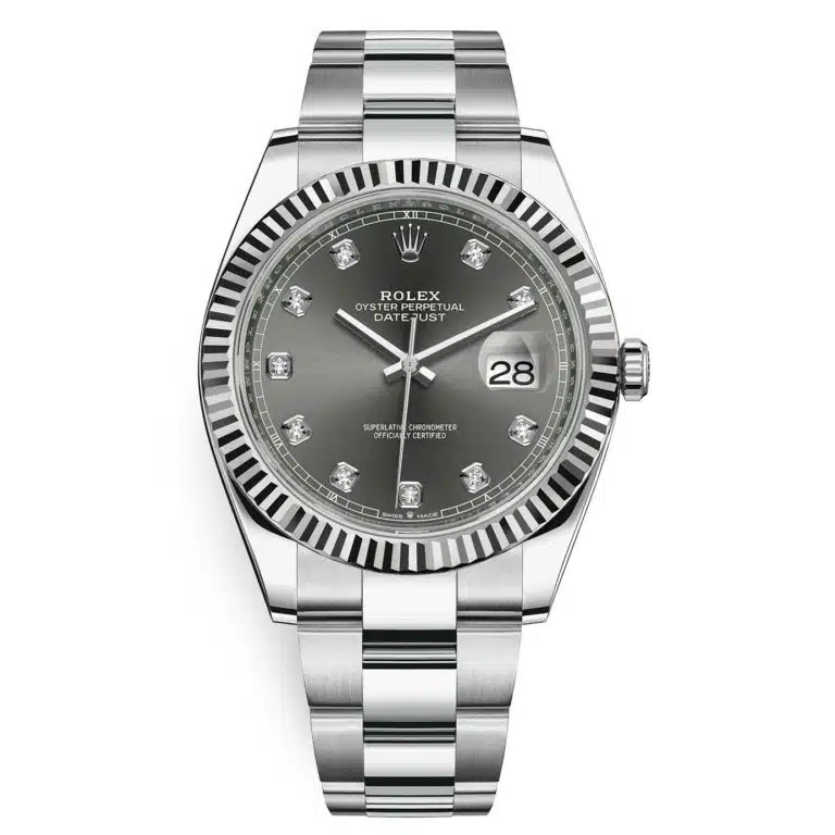 Rolex Datejust 126334-0005 Slate Diamond Oyster 41mm Stainless Steel Mens Watch