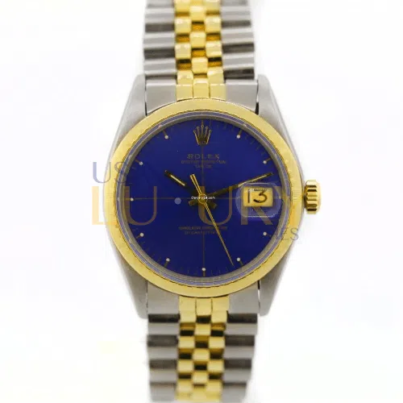 Rolex Date 34.5 mm Two-Tone 1512 Zephyr Bezel and Dial