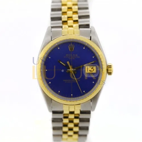 Rolex Date 34.5 mm Two-Tone 1512 Zephyr Bezel and Dial